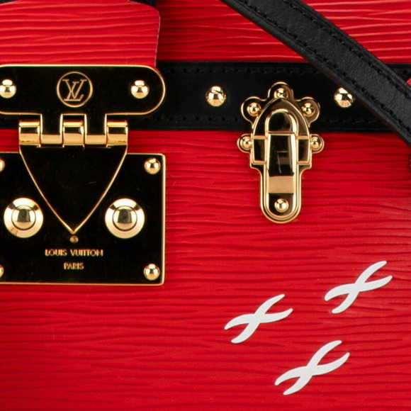 Louis Vuitton Epi Trunk Shoulder Bag Rouge Black Leather - Picture 4 of 8